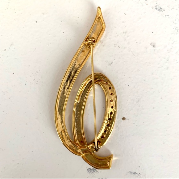 Fancy abstract vintage swoop brooch, EUC - Picture 5 of 6